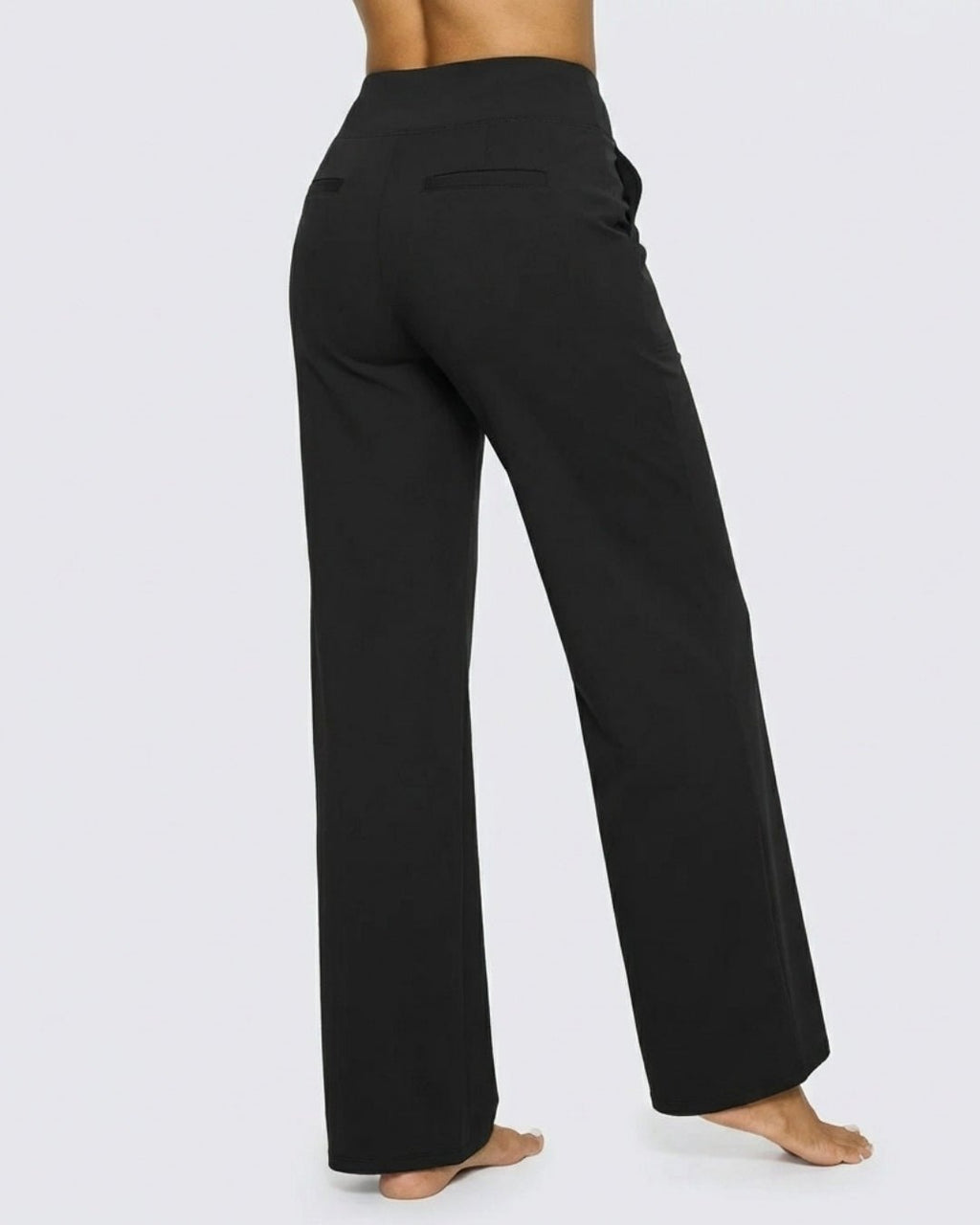 Eleganza Quotidiana | Pantaloni Donna a Gamba Larga Vita Alta Elasticizzati