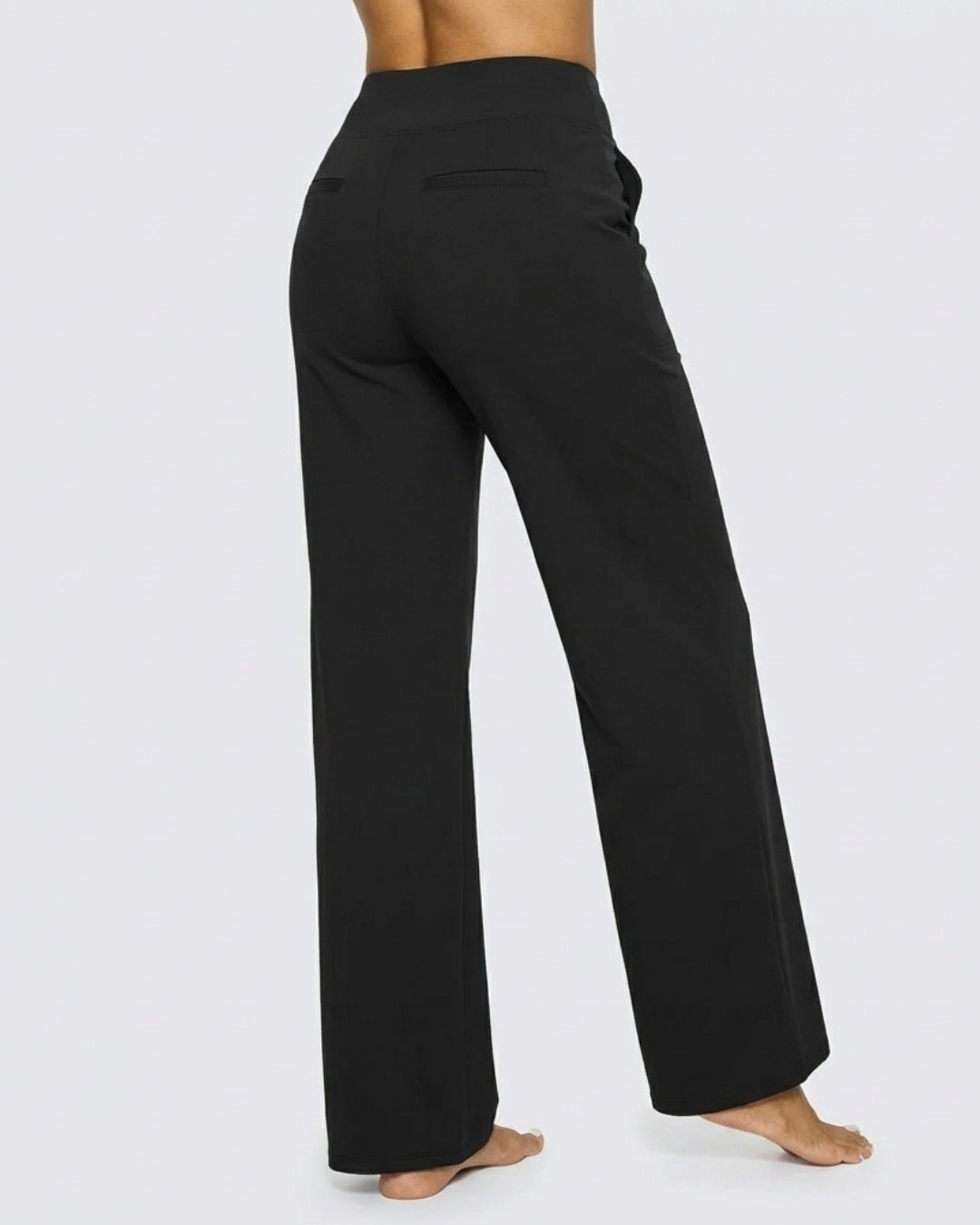 Eleganza Quotidiana | Pantaloni Donna a Gamba Larga Vita Alta Elasticizzati
