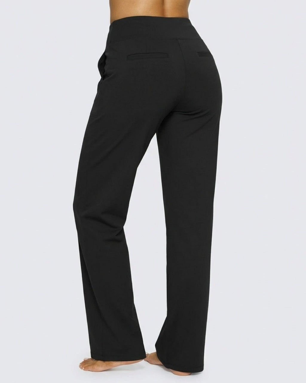 Eleganza Quotidiana | Pantaloni Donna a Gamba Larga Vita Alta Elasticizzati
