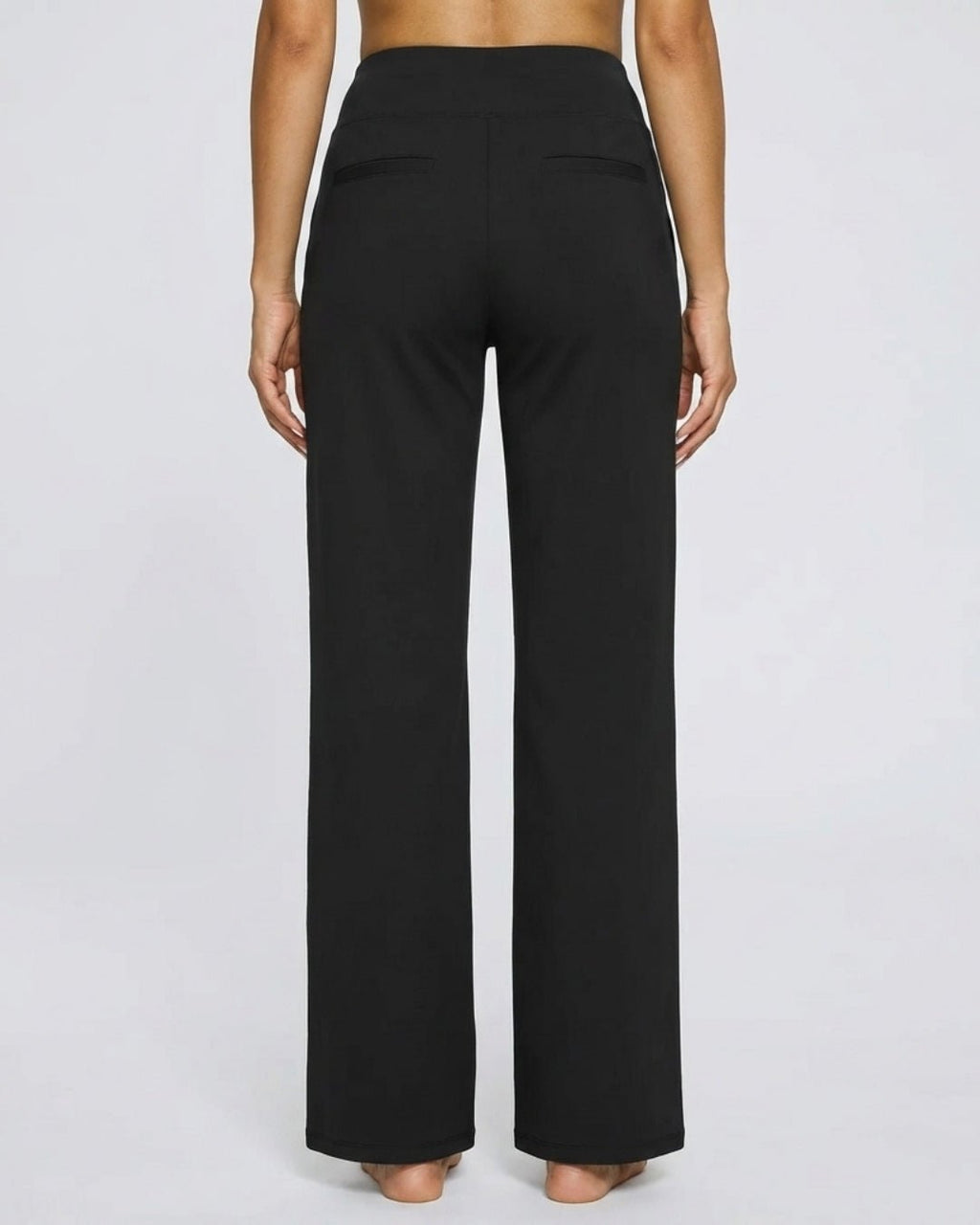 Eleganza Quotidiana | Pantaloni Donna a Gamba Larga Vita Alta Elasticizzati