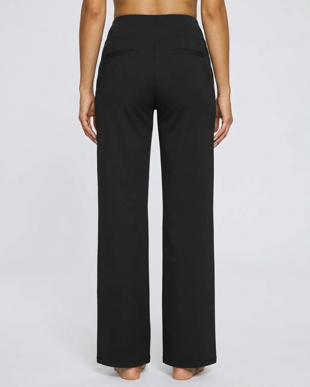 Eleganza Quotidiana | Pantaloni Donna a Gamba Larga Vita Alta Elasticizzati