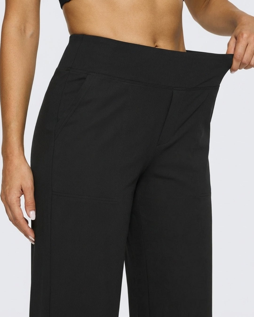 Eleganza Quotidiana | Pantaloni Donna a Gamba Larga Vita Alta Elasticizzati
