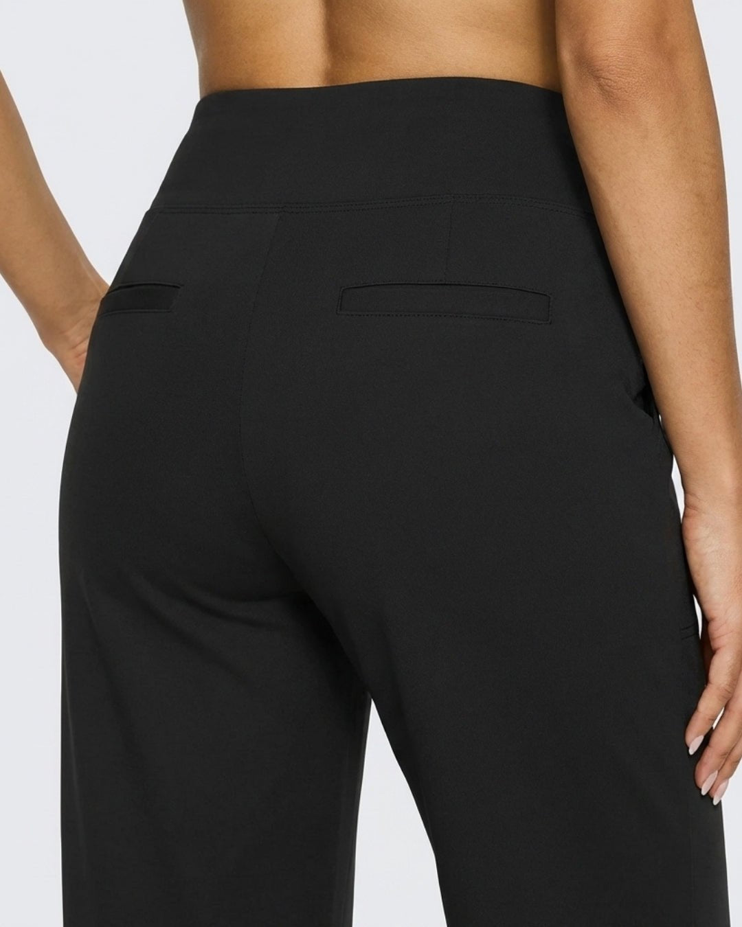 Eleganza Quotidiana | Pantaloni Donna a Gamba Larga Vita Alta Elasticizzati